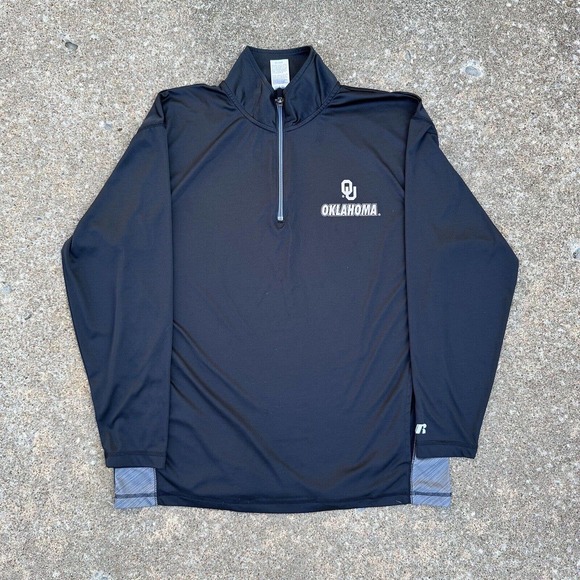 Russell Athletics‎ Pullover Mens Large Oklahoma Sooners Football Black Gray - Picture 1 of 10